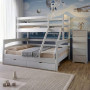 Двоярусне дитяче ліжко Mebigrand Чикаго Білий (RAL9003) 140-80х190 см з ящиками (MBG-15534) - фото 1