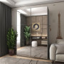 Шафа купе Doros G-Caiser Антрацит 2 Дзеркала / 3 частини 160х60х240 (42005409) (DRS-012242) - фото 4