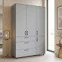 Шафа для одягу Doros Торн Сірий 3 ДСП/3Ш (полиці) 135х51.6х200 (DRS-012064) - фото 1