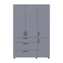 Шафа для одягу Doros Торн Сірий 3 ДСП/3Ш (полиці) 135х51.6х200 (DRS-012064) - фото 3