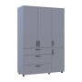 Шафа для одягу Doros Торн Сірий 3 ДСП/3Ш (полиці) 135х51.6х200 (DRS-012064) - фото 5