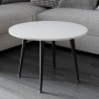 Журнальний круглий стіл OPTIMA 2 ніжки конусні Ferrum-decor 450x670x670 Чорний метал ДСП Білий 16 мм (FRD-107472) - фото 2