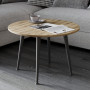 Журнальний круглий стіл OPTIMA 2 ніжки конусні Ferrum-decor 450x670x670 Чорний метал ДСП Дуб Евок Прибережний 16 мм (FRD-107552) - фото 3