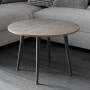 Стол журнальный круглый OPTIMA 2 ноги на конус Ferrum-decor 450x670x670 Черный металл ДСП Дуб Кремона Канолло 16 мм (FRD-107542) - фото 2
