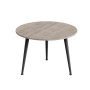 Журнальний круглий стіл OPTIMA 1 ніжки конусні Ferrum-decor 450x670x670 Чорний метал Дуб Кремона Канолло 16 мм (FRD-107532) - фото 5