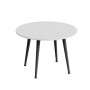 Журнальний круглий стіл OPTIMA 2 ніжки конусні Ferrum-decor 450x670x670 Чорний метал ДСП Білий 16 мм (FRD-107472) - фото 4
