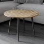 Журнальний круглий стіл OPTIMA 2 ніжки конусні Ferrum-decor 450x670x670 Чорний метал ДСП Дуб Евок Прибережний 16 мм (FRD-107552) - фото 4