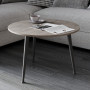Журнальний круглий стіл OPTIMA 1 ніжки конусні Ferrum-decor 450x670x670 Чорний метал Дуб Кремона Канолло 16 мм (FRD-107532) - фото 3