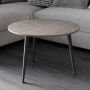 Журнальний круглий стіл OPTIMA 1 ніжки конусні Ferrum-decor 450x670x670 Чорний метал Дуб Кремона Канолло 16 мм (FRD-107532) - фото 2