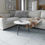 Журнальний круглий стіл OPTIMA 1 ніжки конусні Ferrum-decor 450x670x670 Чорний метал ДСП Білий 16 мм (FRD-107462) - фото 4