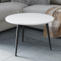 Журнальний круглий стіл OPTIMA 1 ніжки конусні Ferrum-decor 450x670x670 Чорний метал ДСП Білий 16 мм (FRD-107462) - фото 3