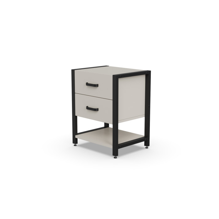 Тумба універсальна Ferrum-decor Вів'єн 2/1 50x41x40 чорний ДСП Кашемір 16 мм (FRD-107792)