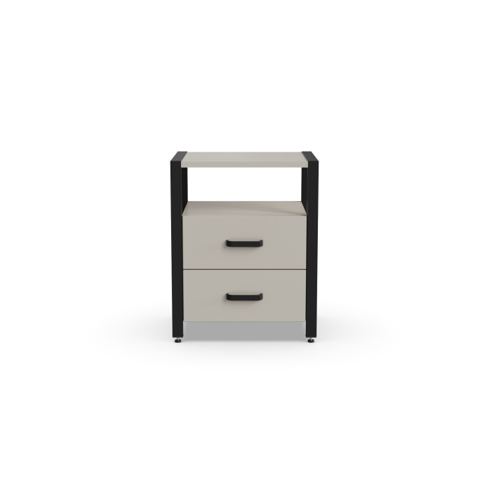Тумба універсальна Ferrum-decor Вів'єн 2/2 50x41x40 чорний ДСП Кашемір 16 мм (FRD-107762)