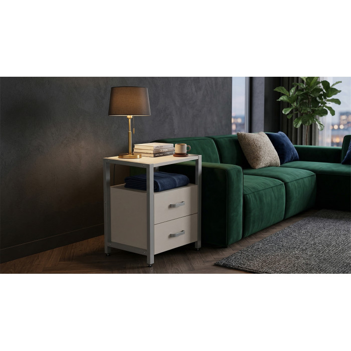 Тумба універсальна Ferrum-decor Вів'єн 2/2 50x41x40 сірий ДСП Кашемір 16 мм (FRD-107772)