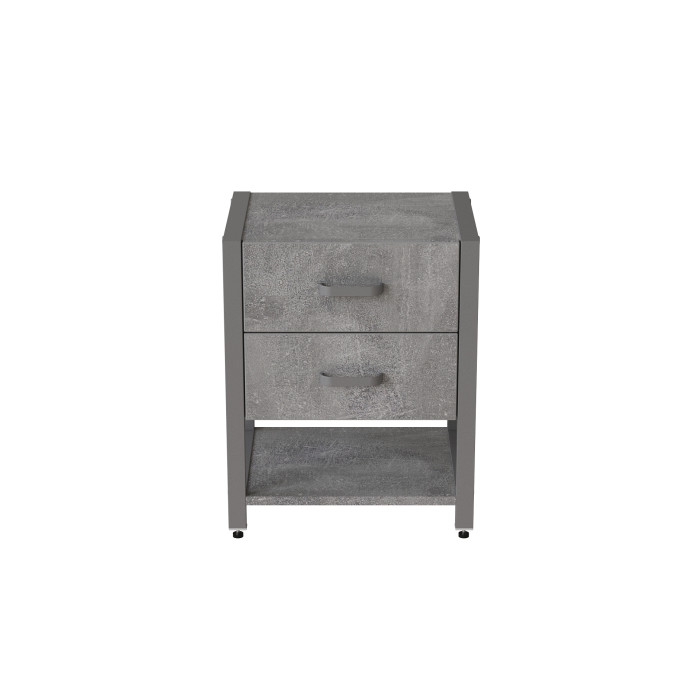 Тумба універсальна Ferrum-decor Вів'єн 2/1 50x41x40 сірий ДСП Бетон 16 мм (FRD-106932)