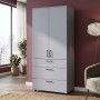 Шкаф для одежды Doros Торн Серый 2 ДСП/3Ш (штанга) 90х51.6х200 (DRS-012025) - фото 1