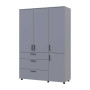 Шкаф для одежды Doros Торн Серый 3 ДСП/3Ш (штанга) 135х51.6х200 (DRS-012065) - фото 6