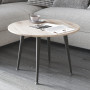 Журнальний круглий стіл OPTIMA 2 ніжки конусні Ferrum-decor 450x670x670 Чорний метал ДСП Дуб Сан-Марино 16 мм (FRD-107473) - фото 3
