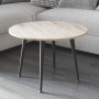 Журнальний круглий стіл OPTIMA 2 ніжки конусні Ferrum-decor 450x670x670 Чорний метал ДСП Дуб Сан-Марино 16 мм (FRD-107473) - фото 1