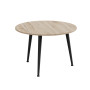 Журнальний круглий стіл OPTIMA 1 ніжки конусні Ferrum-decor 450x670x670 Чорний метал ДСП Дуб Сан-Марино 16 мм (FRD-107463) - фото 2
