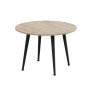 Журнальний круглий стіл OPTIMA 2 ніжки конусні Ferrum-decor 450x670x670 Чорний метал ДСП Дуб Сан-Марино 16 мм (FRD-107473) - фото 2