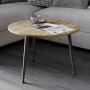 Журнальний круглий стіл OPTIMA 1 ніжки конусні Ferrum-decor 450x670x670 Чорний метал ДСП Дуб Евок Прибережний 16 мм (FRD-107533) - фото 4