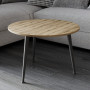 Журнальний круглий стіл OPTIMA 1 ніжки конусні Ferrum-decor 450x670x670 Чорний метал ДСП Дуб Евок Прибережний 16 мм (FRD-107533) - фото 2