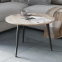 Журнальний круглий стіл OPTIMA 1 ніжки конусні Ferrum-decor 450x670x670 Чорний метал ДСП Дуб Сан-Марино 16 мм (FRD-107463) - фото 3