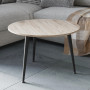 Журнальний круглий стіл OPTIMA 1 ніжки конусні Ferrum-decor 450x670x670 Чорний метал ДСП Дуб Сан-Марино 16 мм (FRD-107463) - фото 1