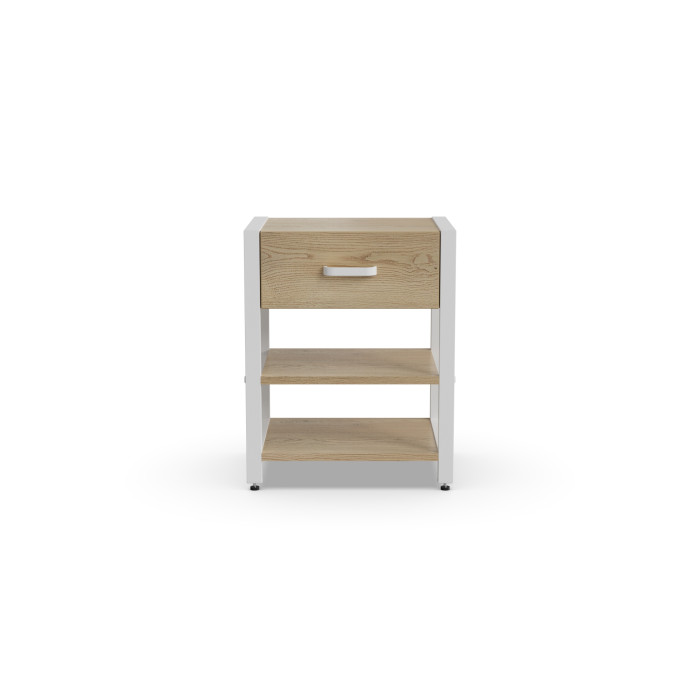 Тумба універсальна Ferrum-decor Вів'єн 1/2 50x41x40 білий ДСП Дуб Кремона Торро 16 мм (FRD-107783)