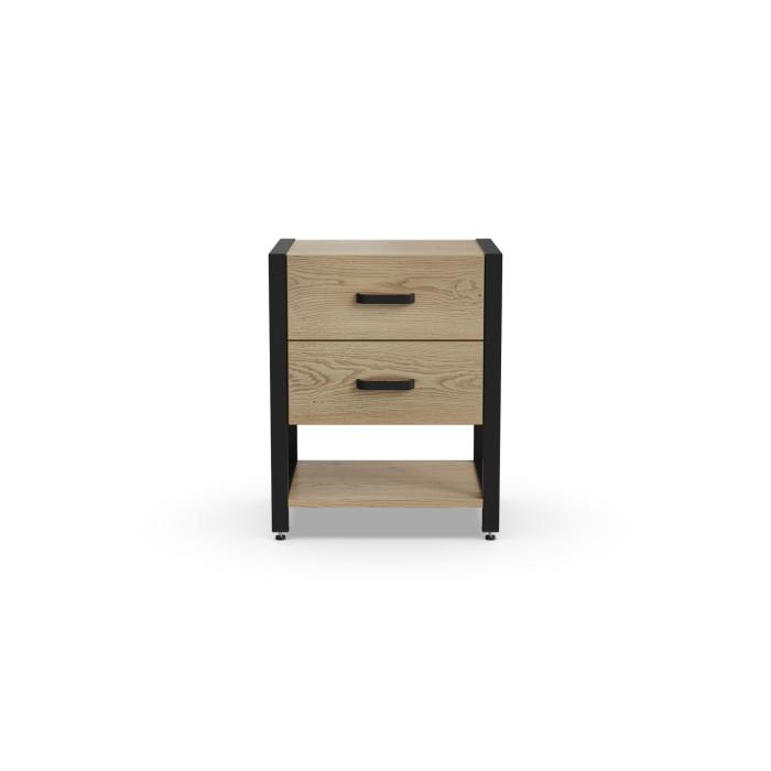 Тумба універсальна Ferrum-decor Вів'єн 2/1 50x41x40 чорний ДСП Дуб Кремона Торро 16 мм (FRD-107793)