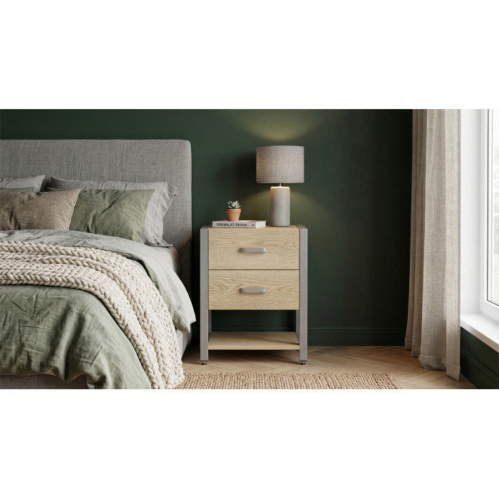 Тумба універсальна Ferrum-decor Вів'єн 2/1 50x41x40 сірий ДСП Дуб Кремона Торро 16 мм (FRD-107803)