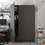 Шафа для одягу Doros Промо Антрацит 3 ДСП 135х48х204 (44900524) (DRS-012157) - фото 6