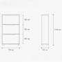 Тумба для взуття з ящиками LION ТО-2 70,4x28,2x123,4 см Бетон темний (LION-045316) - фото 3