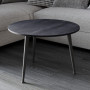Журнальний круглий стіл OPTIMA 1 ніжки конусні Ferrum-decor 450x670x670 Чорний метал ДСП Каштан Арвадонна 16 мм (FRD-107534) - фото 2