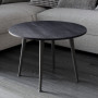 Журнальний круглий стіл OPTIMA 2 ніжки конусні Ferrum-decor 450x670x670 Чорний метал ДСП Каштан Арвадонна 16 мм (FRD-107544) - фото 4
