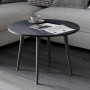 Журнальний круглий стіл OPTIMA 2 ніжки конусні Ferrum-decor 450x670x670 Чорний метал ДСП Каштан Арвадонна 16 мм (FRD-107544) - фото 3