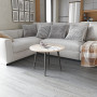 Стол журнальный круглый OPTIMA 2 ноги на конус Ferrum-decor 450x670x670 Черный металл ДСП Дуб Сонома 16 мм (FRD-107474) - фото 1