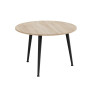 Журнальний круглий стіл OPTIMA 1 ніжки конусні Ferrum-decor 450x670x670 Чорний метал ДСП Дуб Сонома 16 мм (FRD-107464) - фото 2