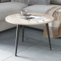 Журнальний круглий стіл OPTIMA 1 ніжки конусні Ferrum-decor 450x670x670 Чорний метал ДСП Дуб Сонома 16 мм (FRD-107464) - фото 4