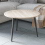 Журнальний круглий стіл OPTIMA 1 ніжки конусні Ferrum-decor 450x670x670 Чорний метал ДСП Дуб Сонома 16 мм (FRD-107464) - фото 3
