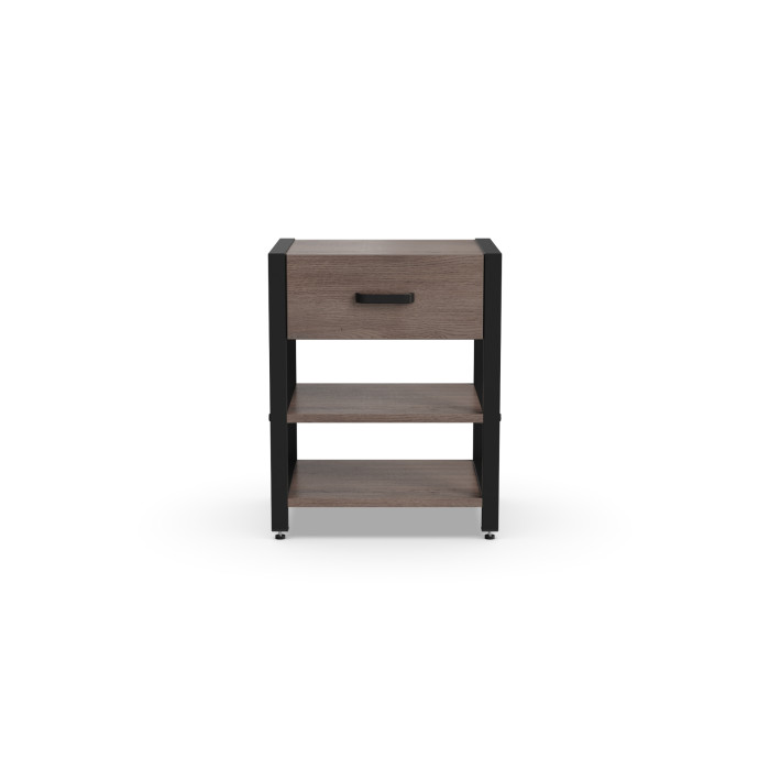Тумба універсальна Ferrum-decor Вів'єн 1/2 50x41x40 чорний ДСП Дуб Кремона Канолло 16 мм (FRD-107774)