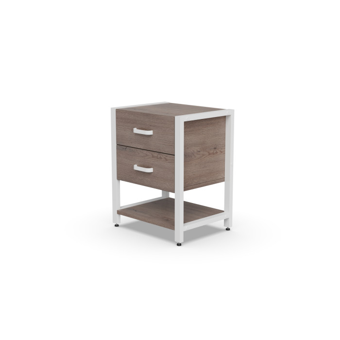 Тумба універсальна Ferrum-decor Вів'єн 2/1 50x41x40 білий ДСП Дуб Кремона Канолло 16 мм (FRD-107794)