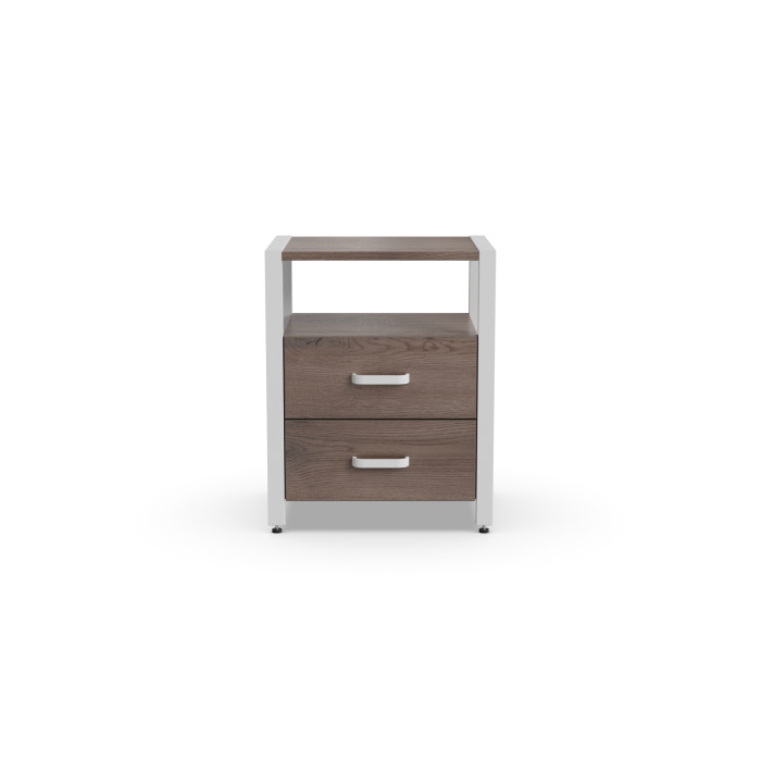 Тумба універсальна Ferrum-decor Вів'єн 2/2 50x41x40 білий ДСП Дуб Кремона Канолло 16 мм (FRD-107764)