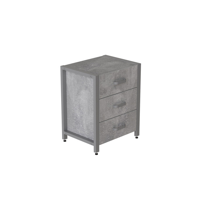Тумба універсальна Ferrum-decor Вів'єн 3 50x41x40 сірий ДСП Бетон 16 мм (FRD-106934)