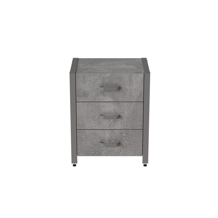 Тумба універсальна Ferrum-decor Вів'єн 3 50x41x40 сірий ДСП Бетон 16 мм (FRD-106934)