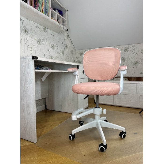 Крісло обертове дитяче з підставкою для ніг PERFECT KIDS PINK Perfect Home Рожевий (PFH-092118)