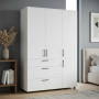 Шафа для одягу Doros Торн Білий 3 ДСП/3Ш (штанга) 135х51.6х200 (DRS-012057) - фото 1