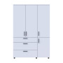 Шафа для одягу Doros Торн Білий 3 ДСП/3Ш (штанга) 135х51.6х200 (DRS-012057) - фото 4