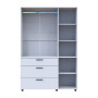 Шафа для одягу Doros Торн Білий 3 ДСП/3Ш (штанга) 135х51.6х200 (DRS-012057) - фото 5